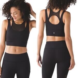 NWT Lululemon Wunder Train Mesh Racerback Pull On Tank Top Black Size: 6